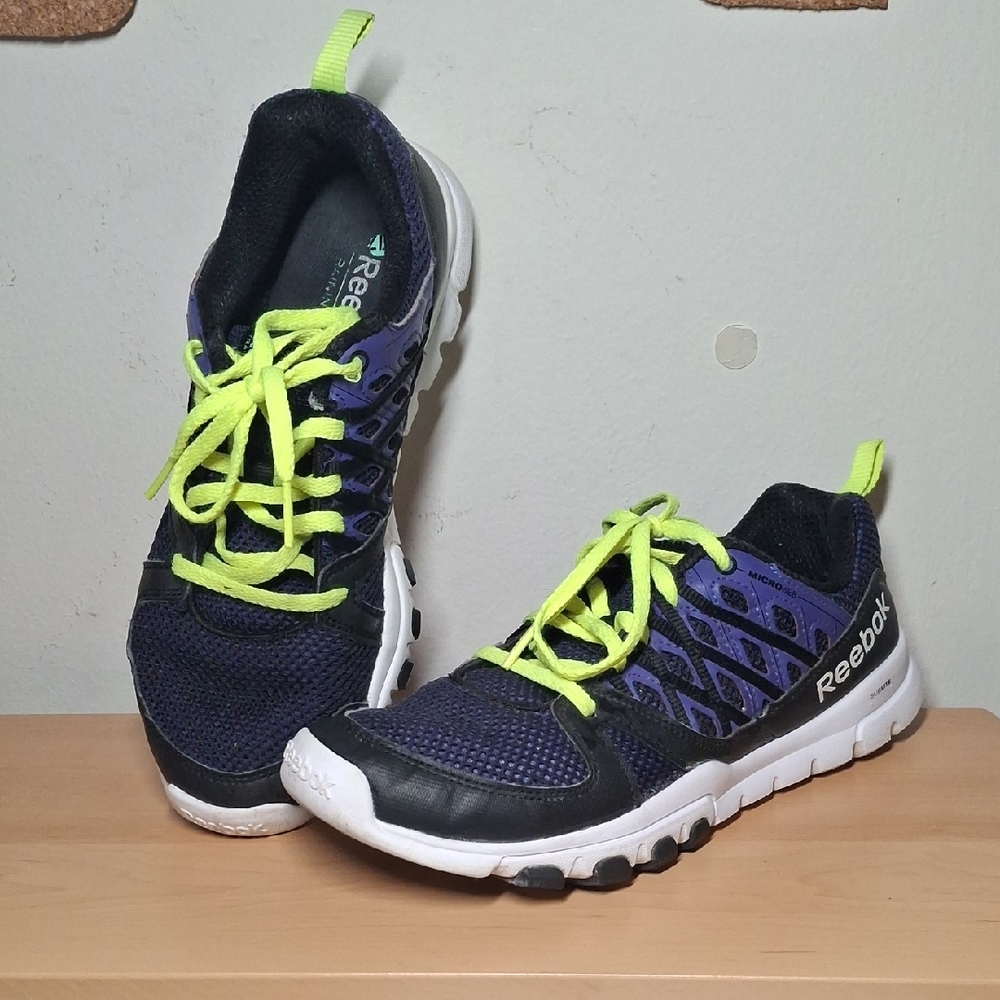 Reebok Sublite Train RS 2.0 Women’s Training Shoes Size 7 Black Purple M47720